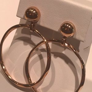 Sterling Silver Drop Hoops